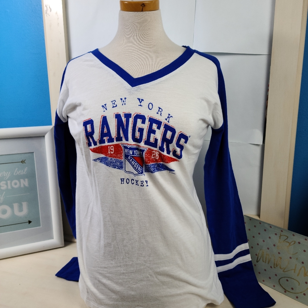NHL NY Rangers woman's XL shirt 100% cotton